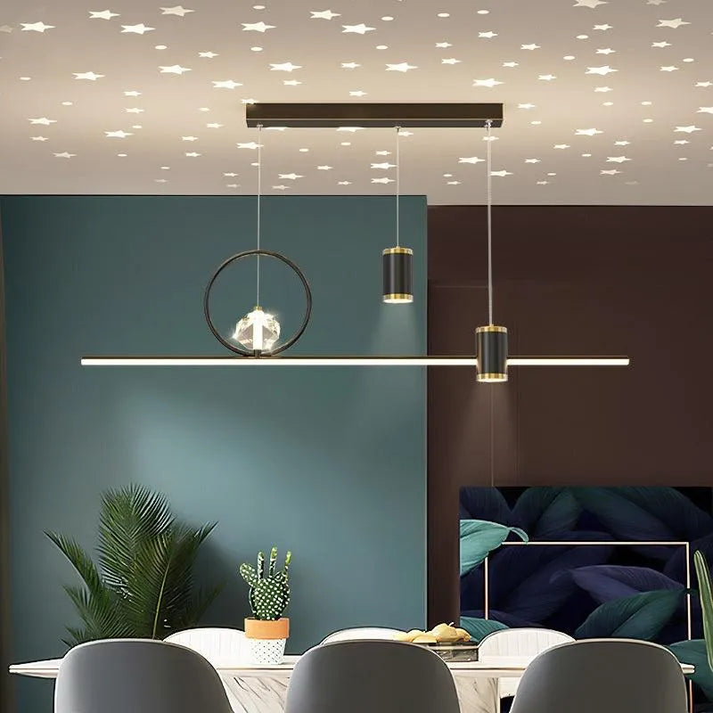 Transformative Black Ceiling Chandelier.