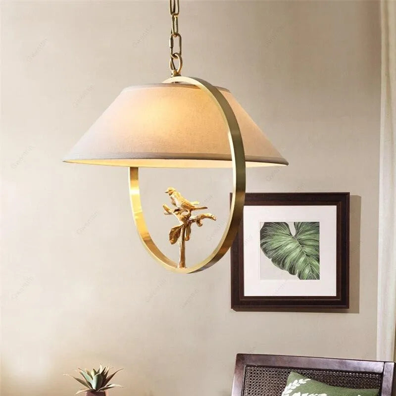 Vintage Copper Bird Pendant. - BH Home Store