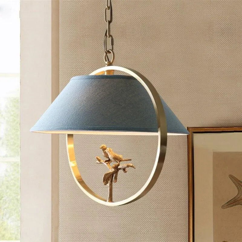 Vintage Copper Bird Pendant.