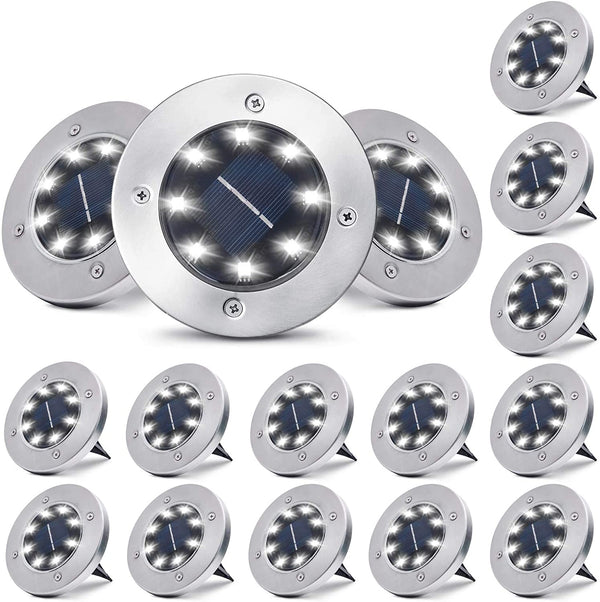 Sustainable Outdoor Garden Lighting with 20LED Solar Power Disk Light Solution. - BH Home Store